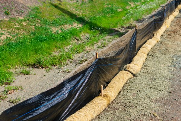 Straw Wattle Installation in Pasadena